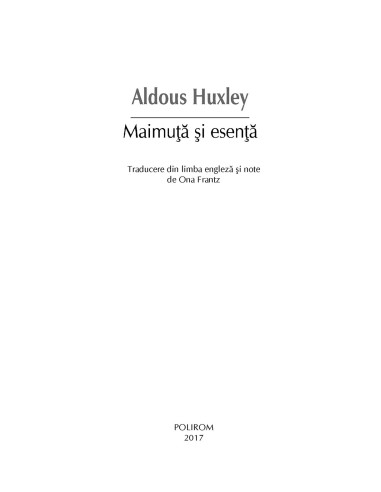 Maimuţă şi esenţă