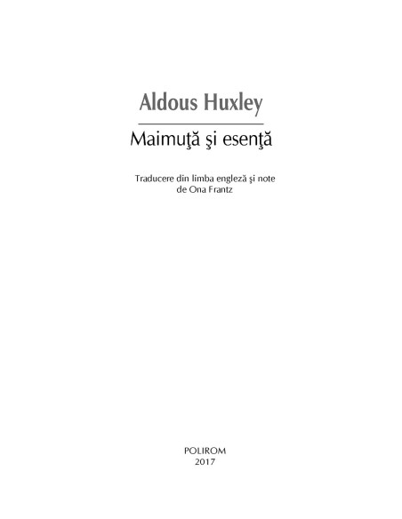 Maimuţă şi esenţă