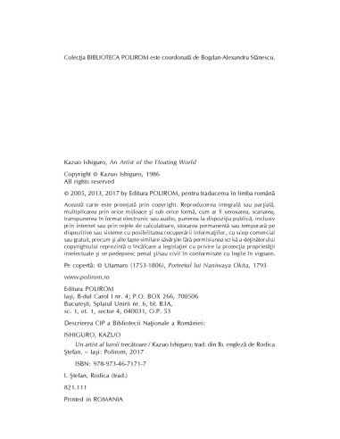 Un artist al lumii trecătoare (ediţia... Un artist al lumii trecătoare (ediţia...