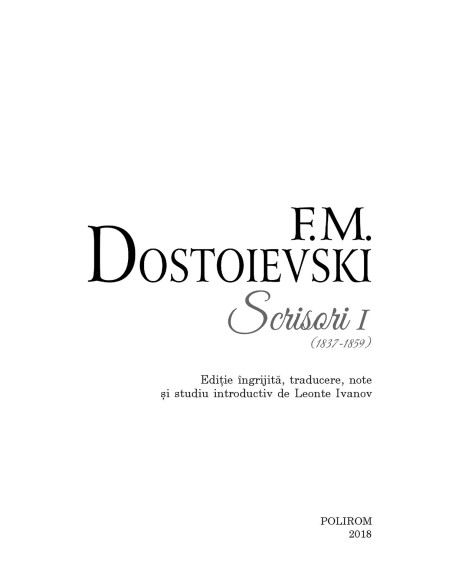 Scrisori (1837-1859). Volumul I