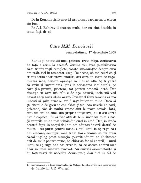 Scrisori (1837-1859). Volumul I