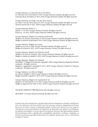 Integrala Maigret. Volumul VIII