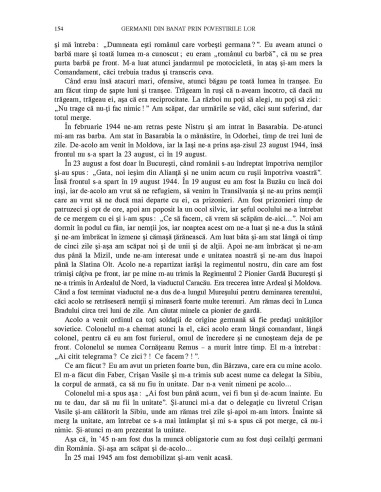 Germanii din Banat prin povestirile lor