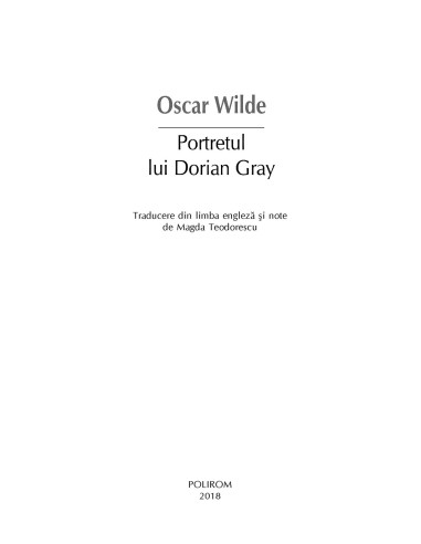 Portretul lui Dorian Gray Portretul lui Dorian Gray