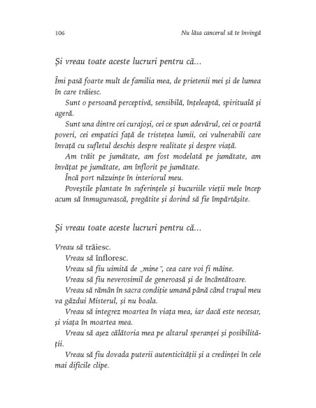 Nu lăsa cancerul să te învingă