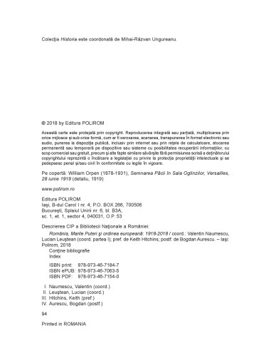 România, marile puteri şi ordinea...