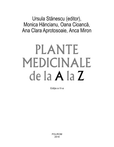 Plante medicinale de la A la Z...