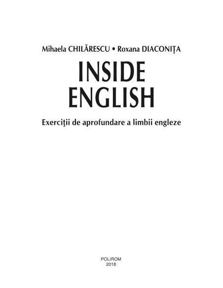 Inside English. Exerciţii de aprofundare a limbii engleze