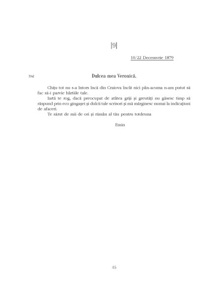 Dulcea mea Doamnă Eminul meu iubit