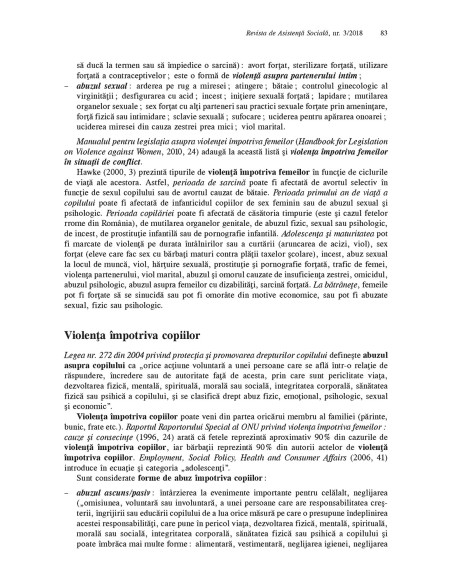 Revista de asistenţă socială. Anul XVII, Nr. 3/2018