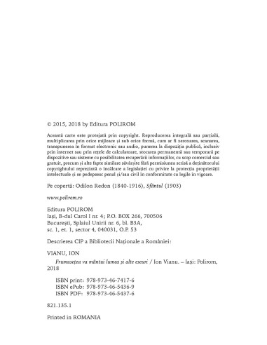 Frumuseţea va mîntui lumea şi alte... Frumuseţea va mîntui lumea şi alte...