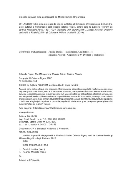 Vorbind în şoaptă. Viaţa privată în Rusia lui Stalin