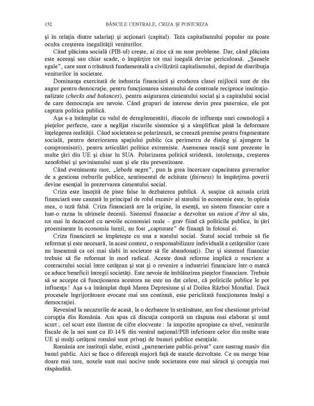 Băncile centrale, criza şi postcriza