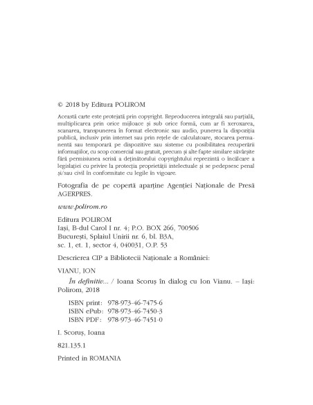 În definitiv..., Ioana Scoruş în dialog cu Ion Vianu