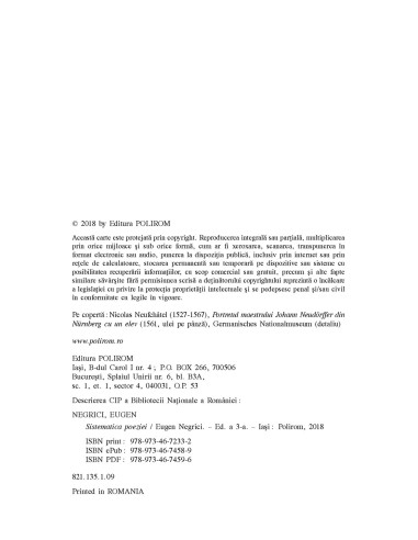 Sistematica poeziei Sistematica poeziei