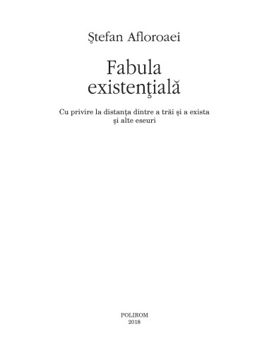 Fabula existenţială Fabula existenţială