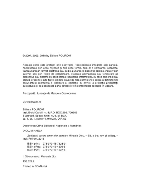 Zodiacul. Cartea semnelor astrale (ediția a III-a)