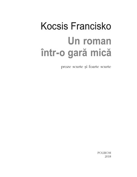Un roman într-o gară mică