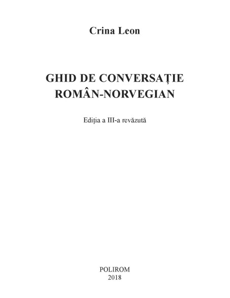 Ghid de conversație român-norvegian (ediţia a III-a)