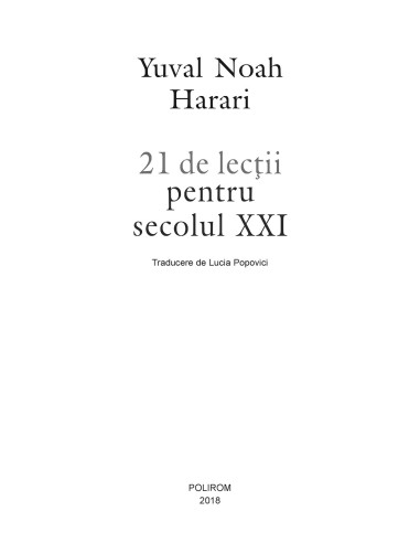21 de lecţii pentru secolul XXI