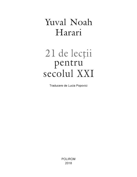 21 de lecţii pentru secolul XXI