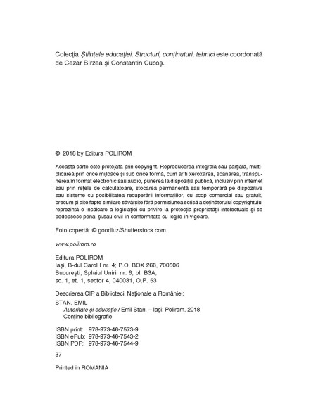 Autoritate și educație