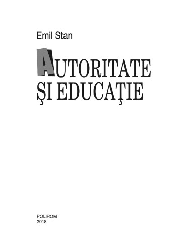 Autoritate și educație