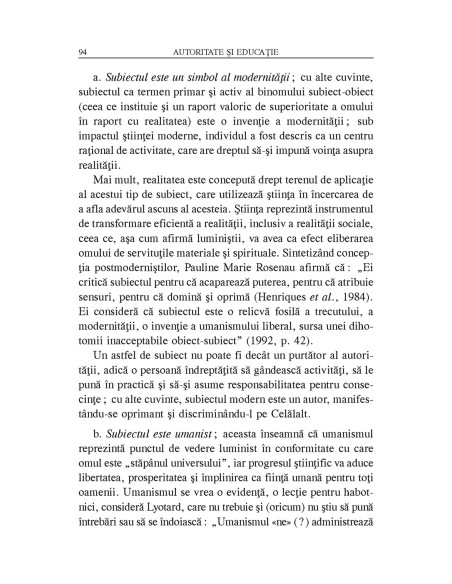 Autoritate și educație