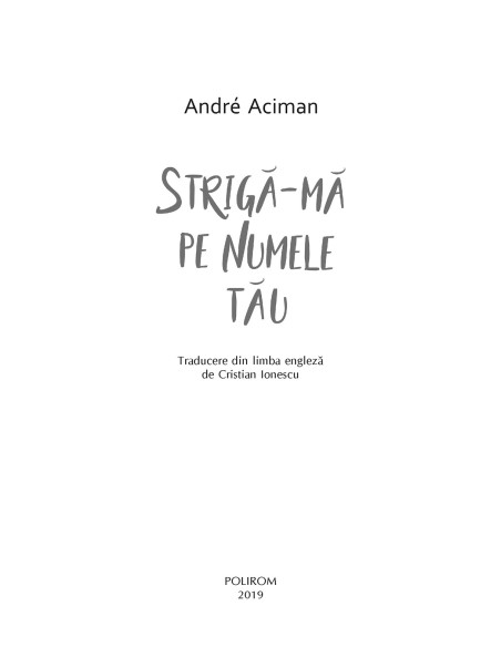 Strigă-mă pe numele tău