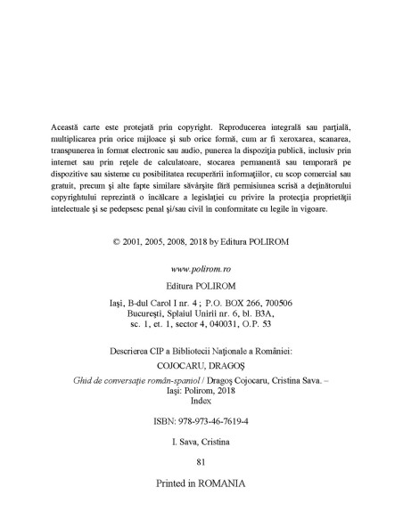 Ghid de conversație român-spaniol (ediţia a III-a)