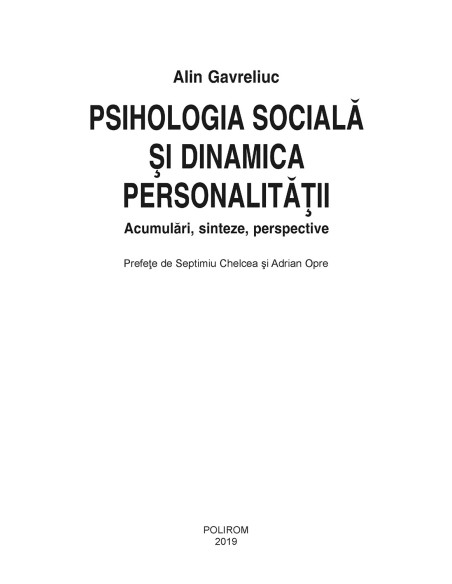 Psihologia socială și dinamica personalității