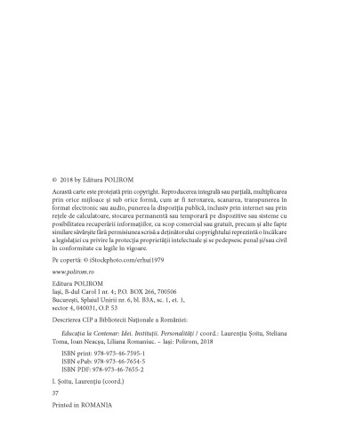 Educația la Centenar. Idei....