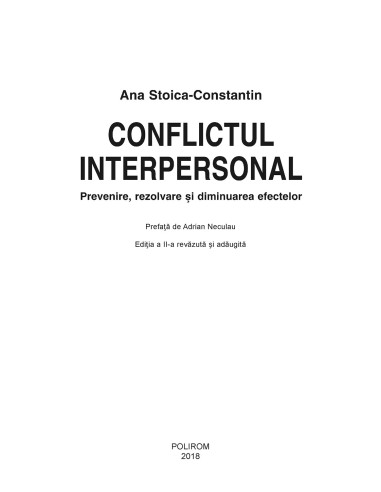 Conflictul interpersonal.  Conflictul interpersonal.