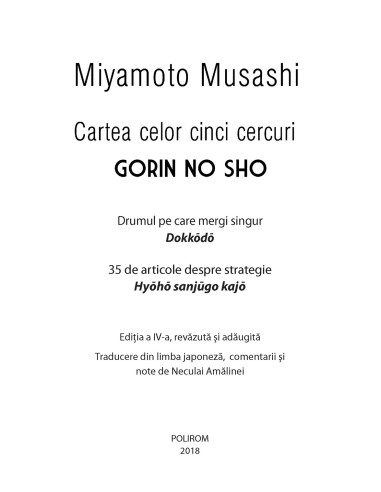 Cartea celor cinci cercuri. Gorin no Sho