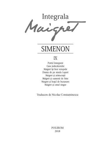 Integrala Maigret IX