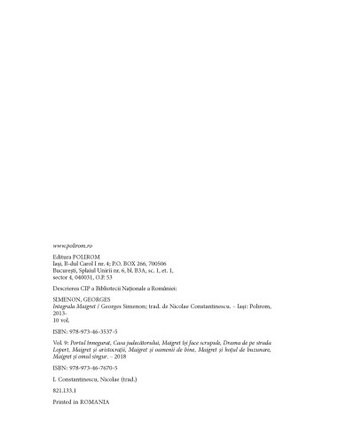 Integrala Maigret IX