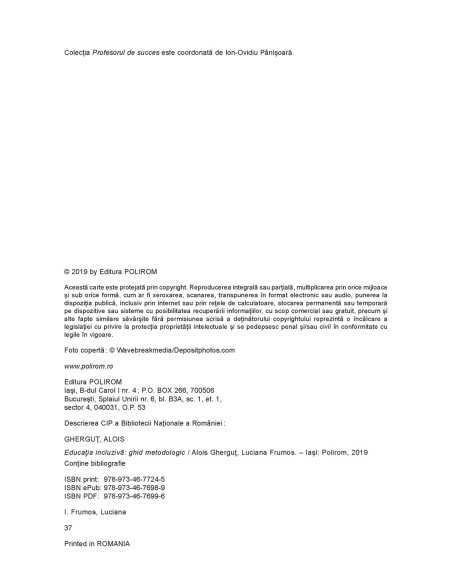 Educația incluzivă. Ghid metodologic