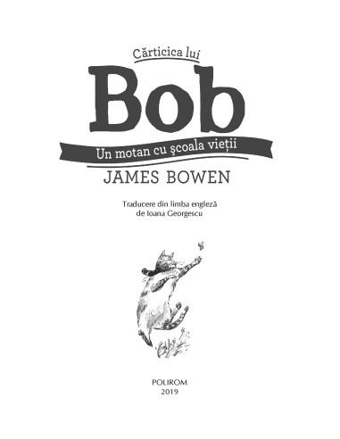 Cărticica lui Bob, un motan cu școala...