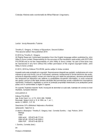 O istorie a Bizanțului
