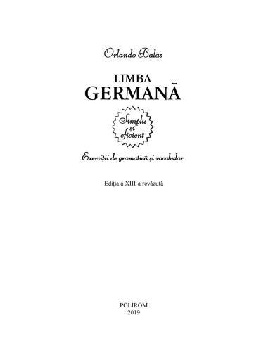 Limba germană. Exerciții de gramatică... Limba germană. Exerciții de gramatică...