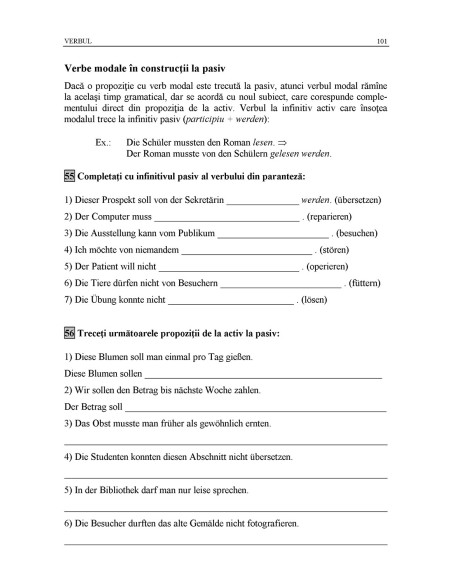 Limba germană. Exerciții de gramatică şi vocabular