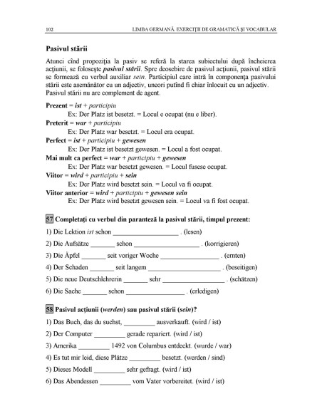 Limba germană. Exerciții de gramatică şi vocabular