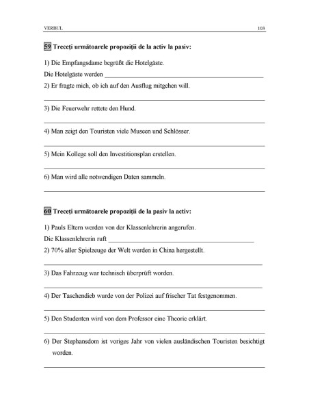 Limba germană. Exerciții de gramatică şi vocabular