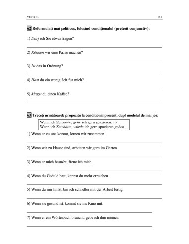 Limba germană. Exerciții de gramatică... Limba germană. Exerciții de gramatică...