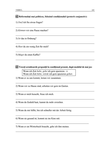 Limba germană. Exerciții de gramatică şi vocabular