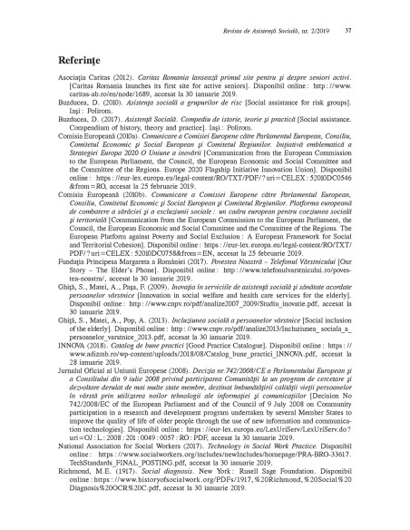 Revista de asistenţă socială. Nr. 2/2019
