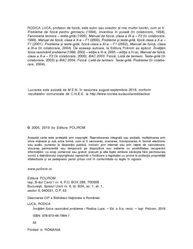 Învăţăm fizica rezolvând probleme