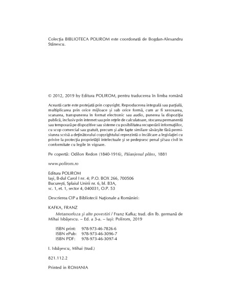 Metamorfoza şi alte povestiri