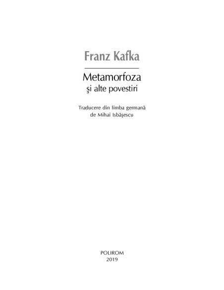 Metamorfoza şi alte povestiri