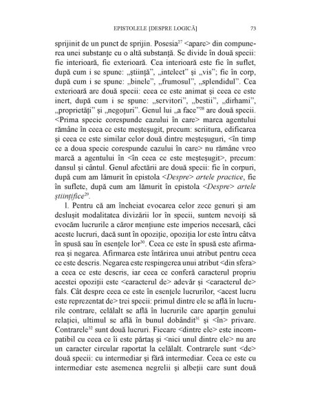 Epistolele despre logică (ediţie bilingvă)